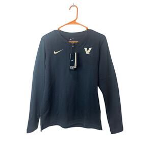 Vanderbilt Commodores Nike On Field NWT 1/4 Zip Pullover Women Sz S Gold Black